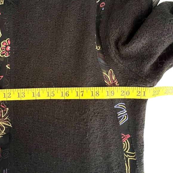 Vintage Chicos Womens Artsy Wool Cardigan Size 3 (XL)  Artsy Boho Dark Fairy - Picture 4 of 8